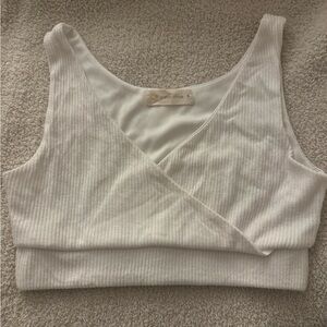 white cropped tank from ocean drive